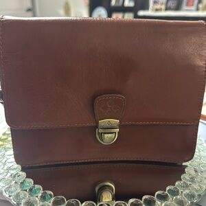 Patricia Nash crossbody cognac leather bag